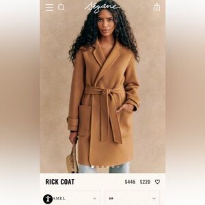 Sézane Camel Rick Coat - size 10/42